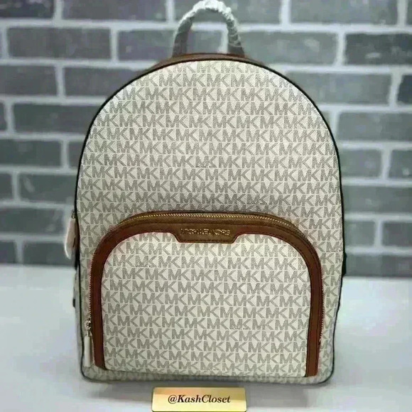 Michael Kors Backpack Jaycee Large Pocket book Backpack MK Signature Vanilla main image 8